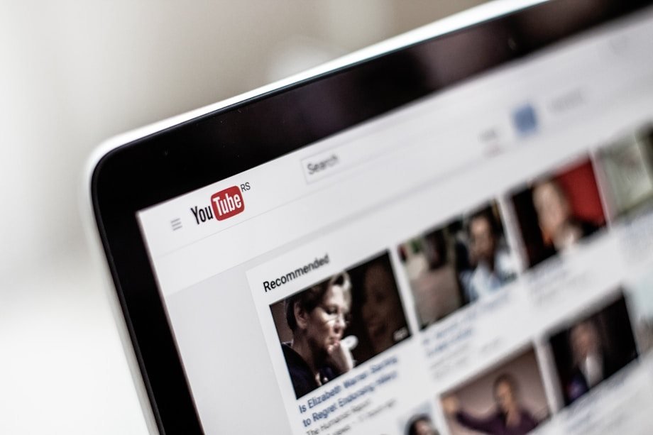 A tablet screen showing a video platform